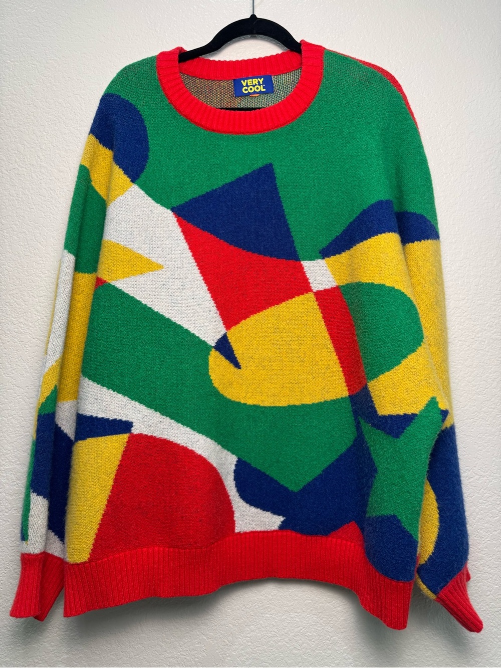Very Cool Shirtz Sweater Abstract Geometric Colorblock Oversized Knit Melbourne